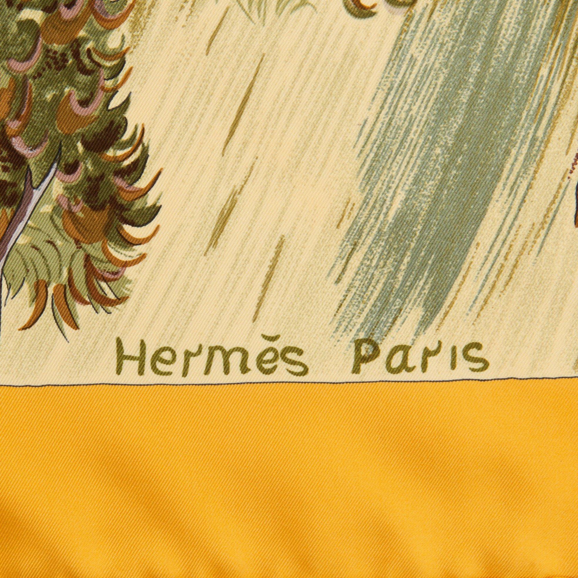 HERMÈS, a silk scarf, "Kuggor Tree".