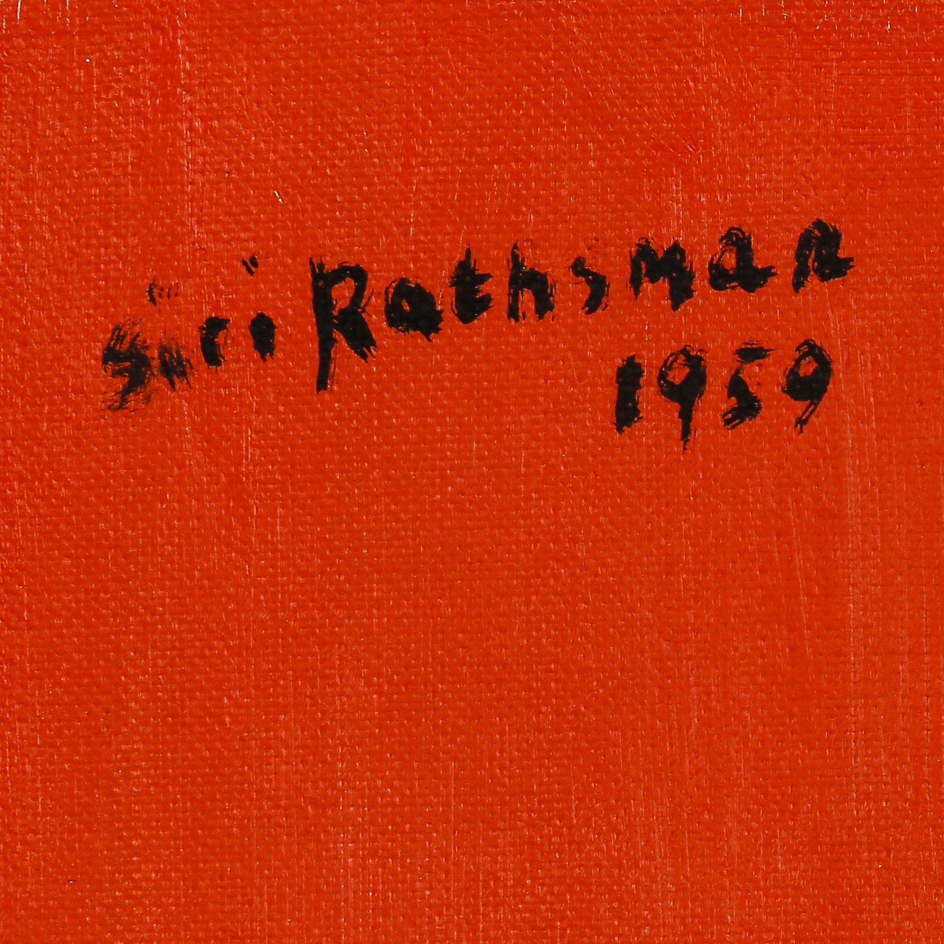 SIRI RATHSMAN, olja på duk, signerad och daterad 1959.
