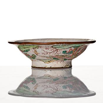 A Canton enamel bowl, Qing dynasty, 18th Century.