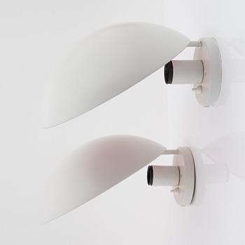 Poul Henningsen, a pair of three 'PH Hat' wall lights from Louis Poulsen, Denmark.