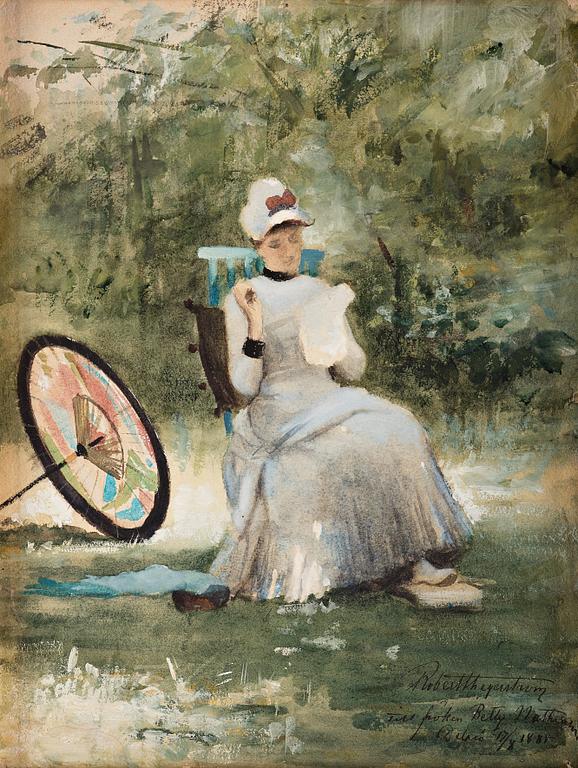 Robert Thegerström, A summer day in the garden.