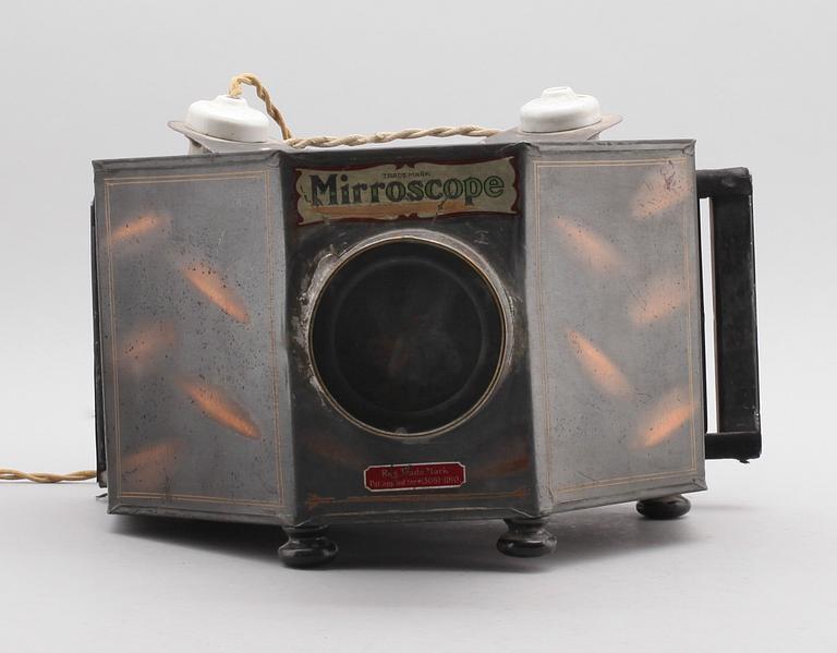 MIRROSCOPE, plåt, sent 1800-/tidigt 1900-tal.