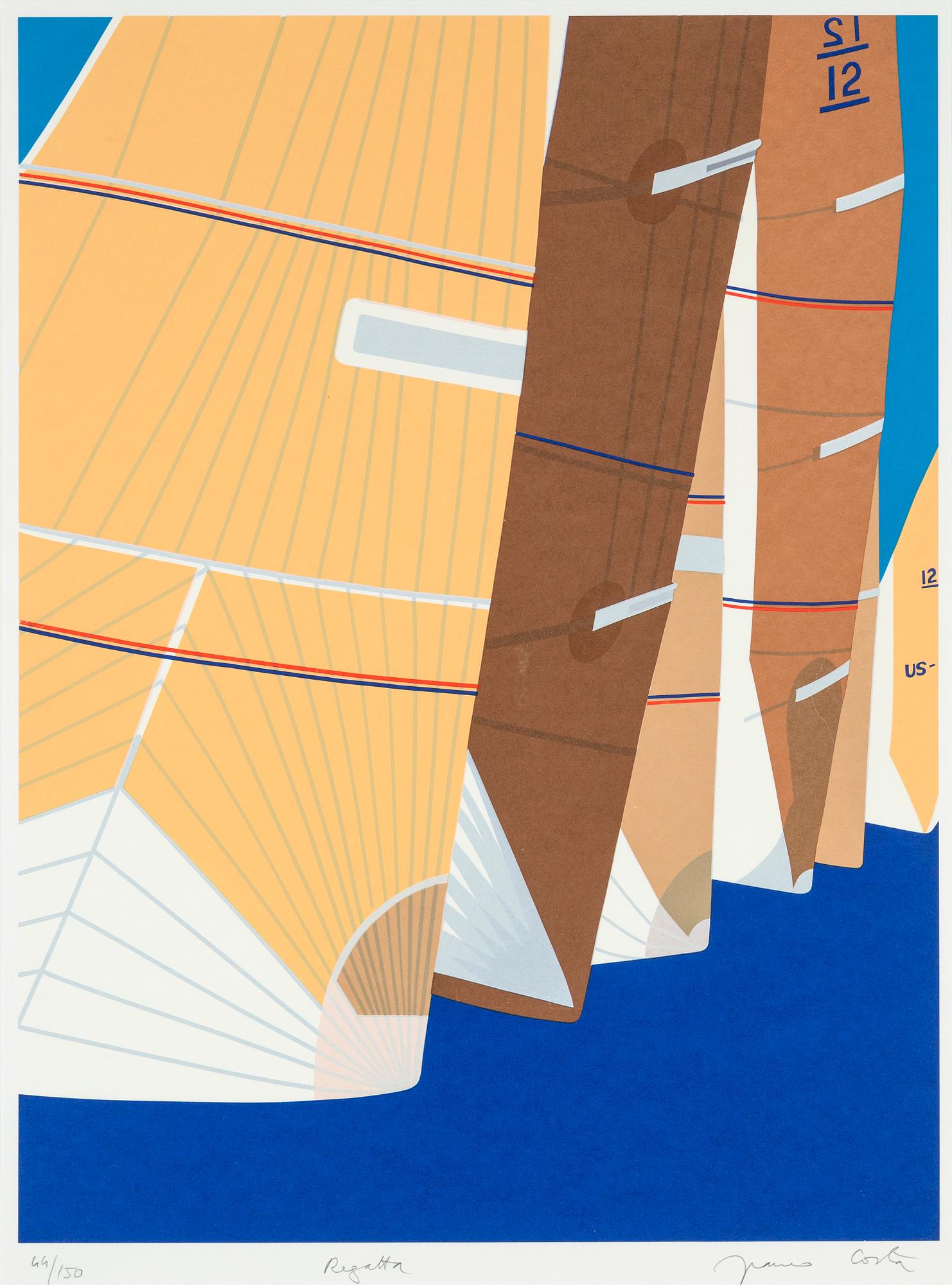 Franco Costa, färgserigrafi, signerad 44/150.