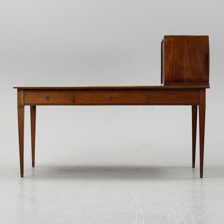 A late gustavian style writing desk, late 19th century.