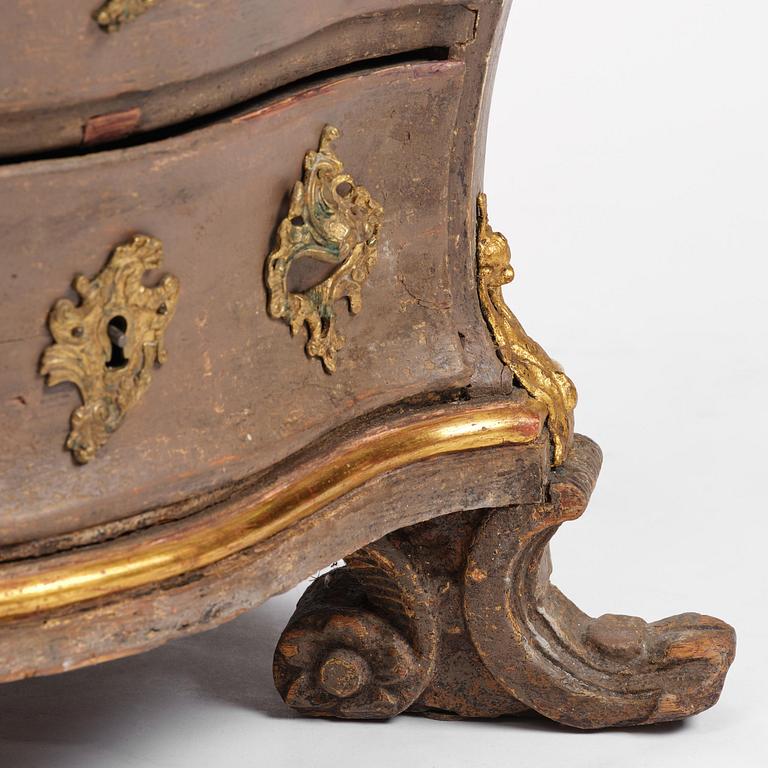 Byrå, Mathias Ortmanns (ca.1692–1757) art. Danmark, 1700-talets mitt. Rokoko.