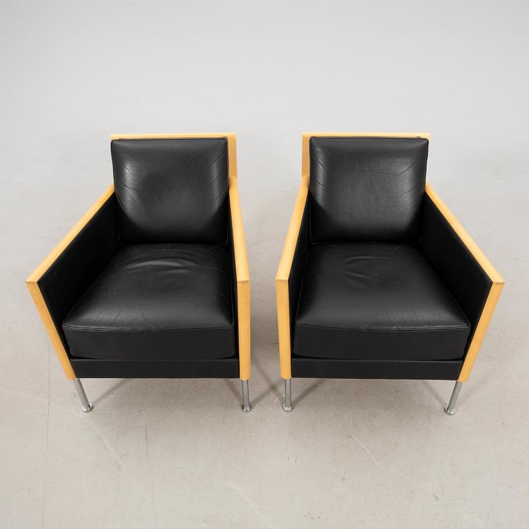 Gunilla Allard, a pair of "Casino" armchairs by Lammhults Möbler, late 20th century.