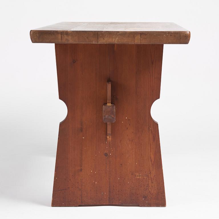 Axel Einar Hjorth, an oak and pine table 'Wärmdö', Nordiska Kompaniet, Sweden 1930s.
