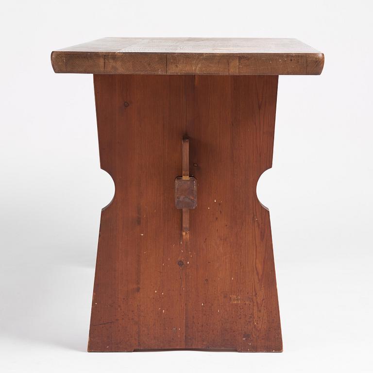 Axel Einar Hjorth, an oak and pine table 'Wärmdö', Nordiska Kompaniet, Sweden 1930s.