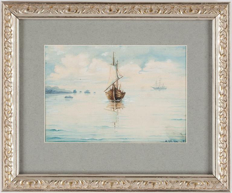 NIKOLAI RYKALOFF, akvarell, signerad.