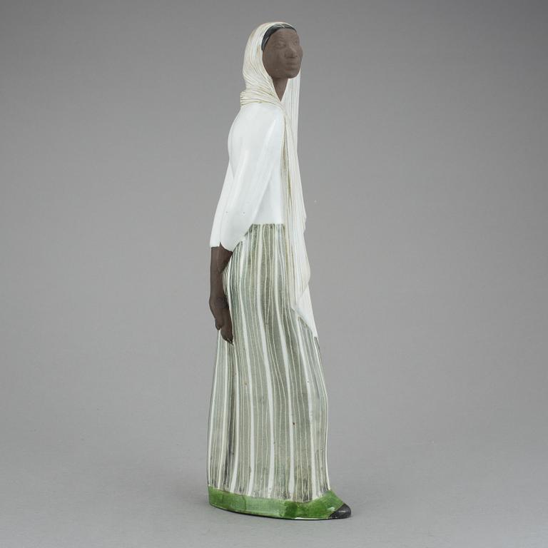 FIGURIN, keramik, Mari Simmulson, Uppsala Ekeby, 1950-tal.