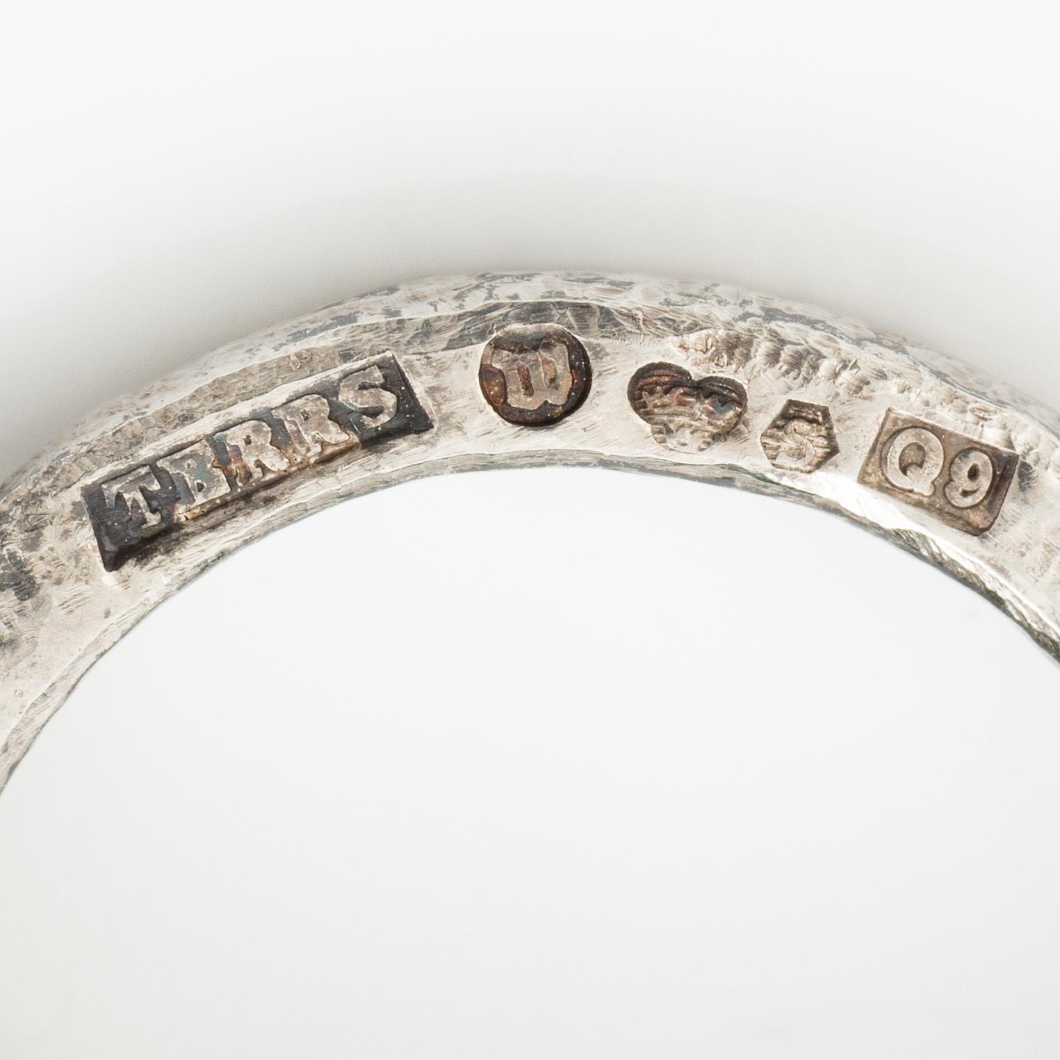 PA Lundahl-Terrs, a ring, silver with quartz, Växjö 1966.