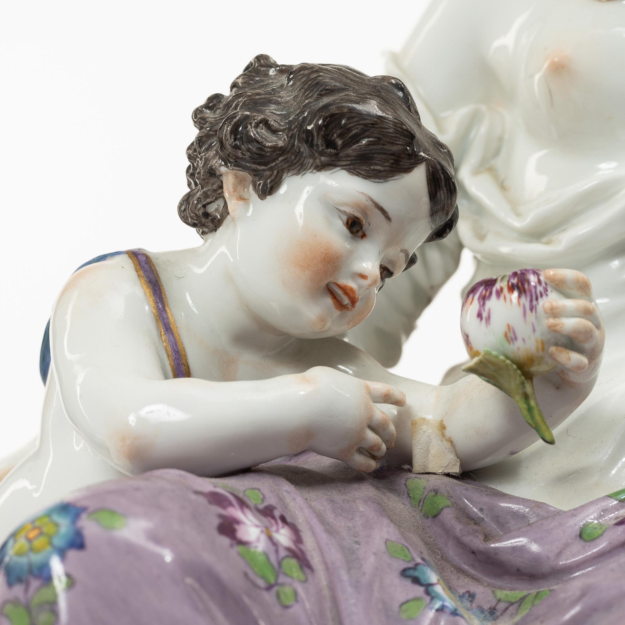 Meissen, “Mutterglück” (A Mother's happiness), a porcelain figural group, model no 168 Germany, around 1900.