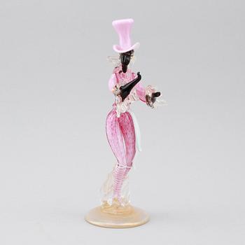 FIGUR, glas, Venini, Murano, 1900-tal.