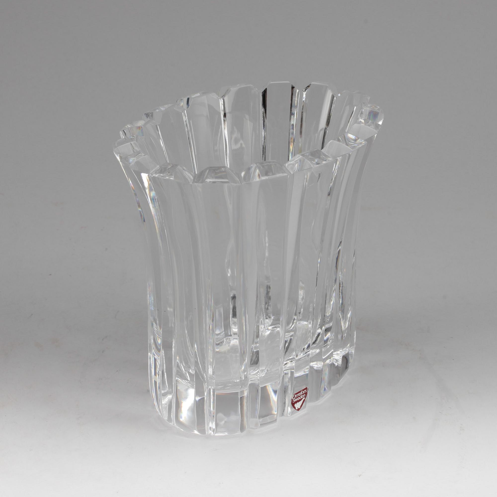 VASER, 2 st. Glas. Orrefors, Nils Landberg samt Gunnar Cyren.