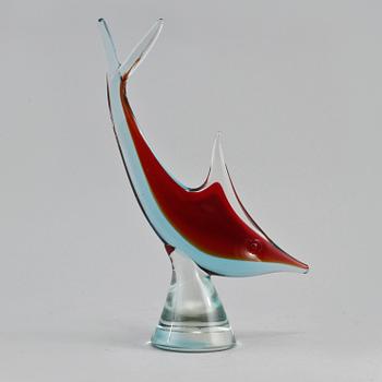 FIGURIN, glas, troligen Murano. 1900-talets andra hälft.