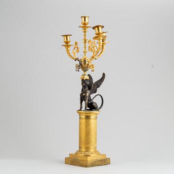 A presumably russian empire candelabra, 19th century.