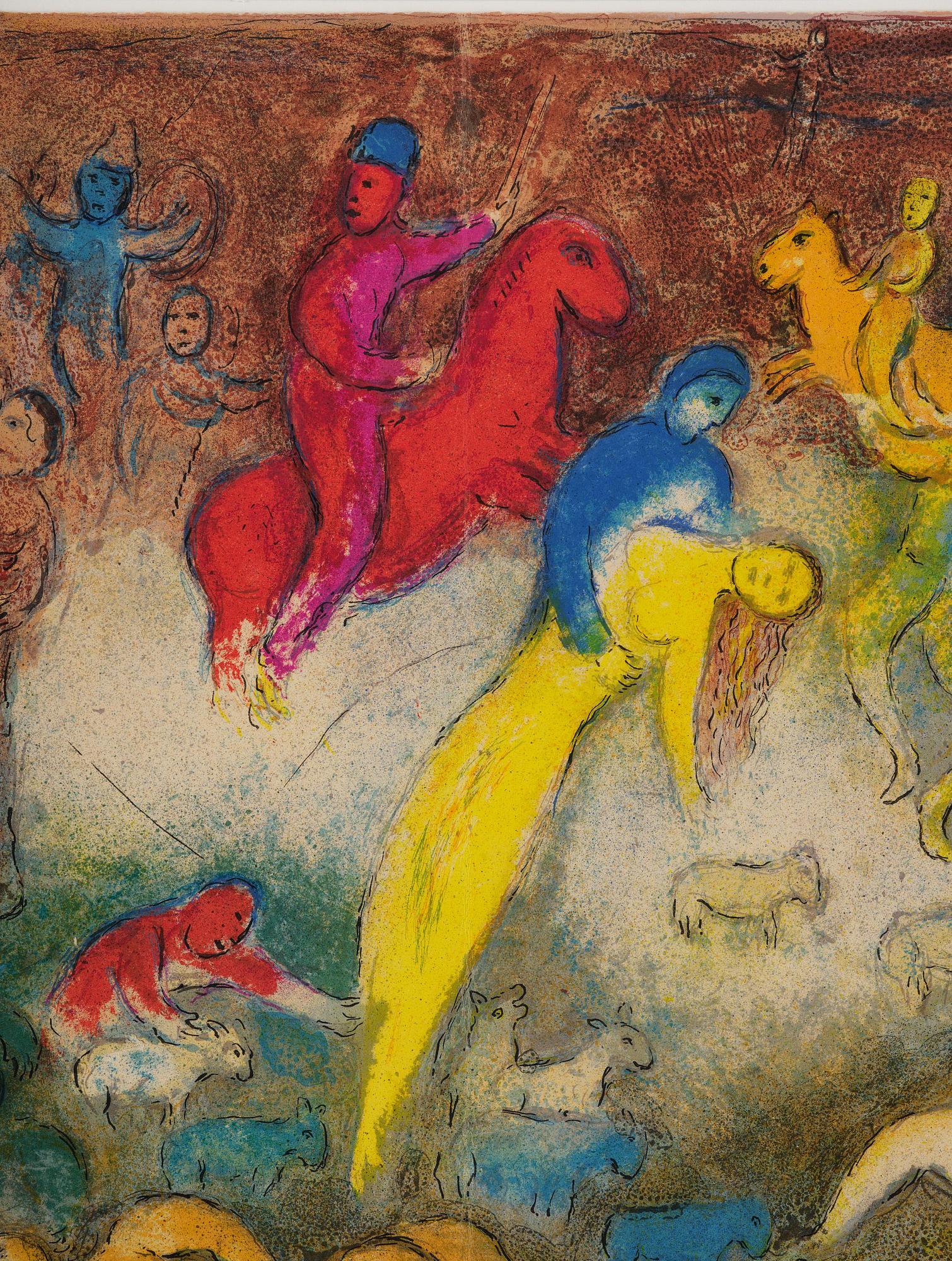 Marc Chagall, "Chloe is carried off by the Methymneans", ur: "Daphnis and Chloe".