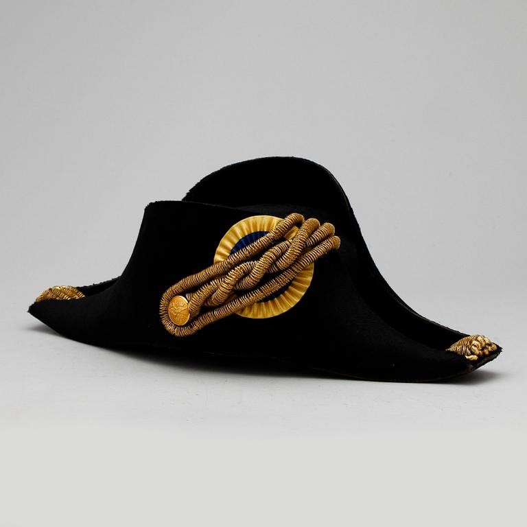 BICORNE MED FODRAL, Statens järnvägar, sent 1800-tal.