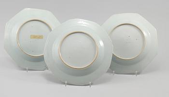 TALLRIKAR, ett par+6 st, porslin, Kina, 1700-tal.