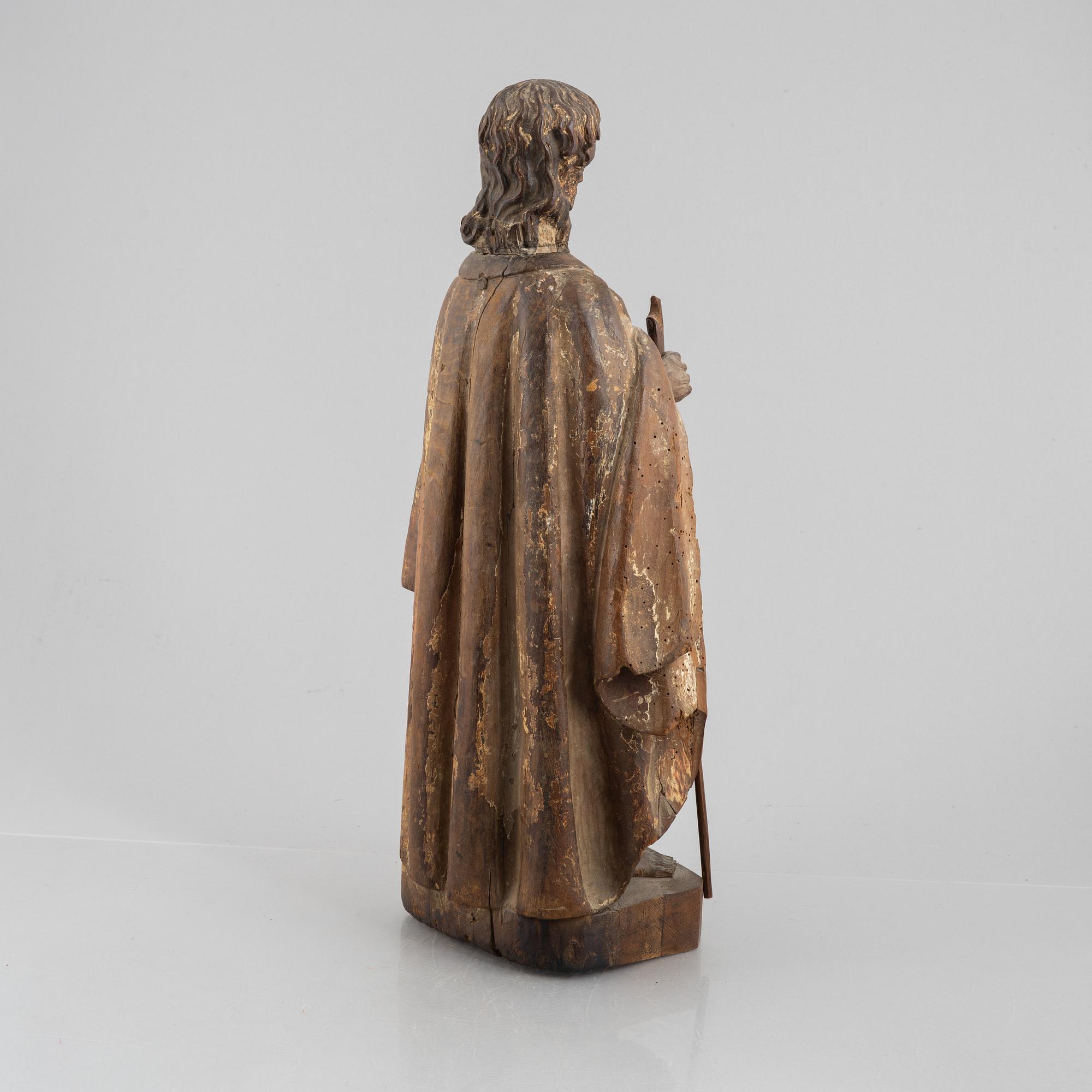 Skulptur, trä, 1700-tal, St Jacob.