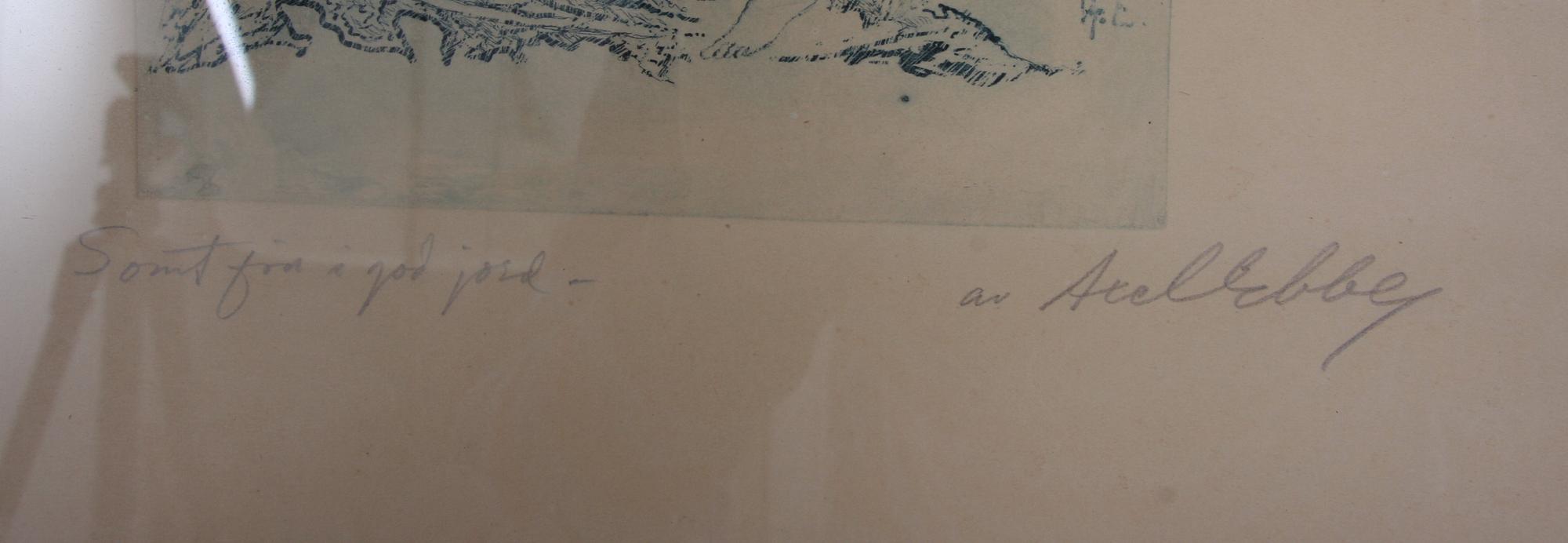 EBBE, AXEL, etsningar 2 st, sign.