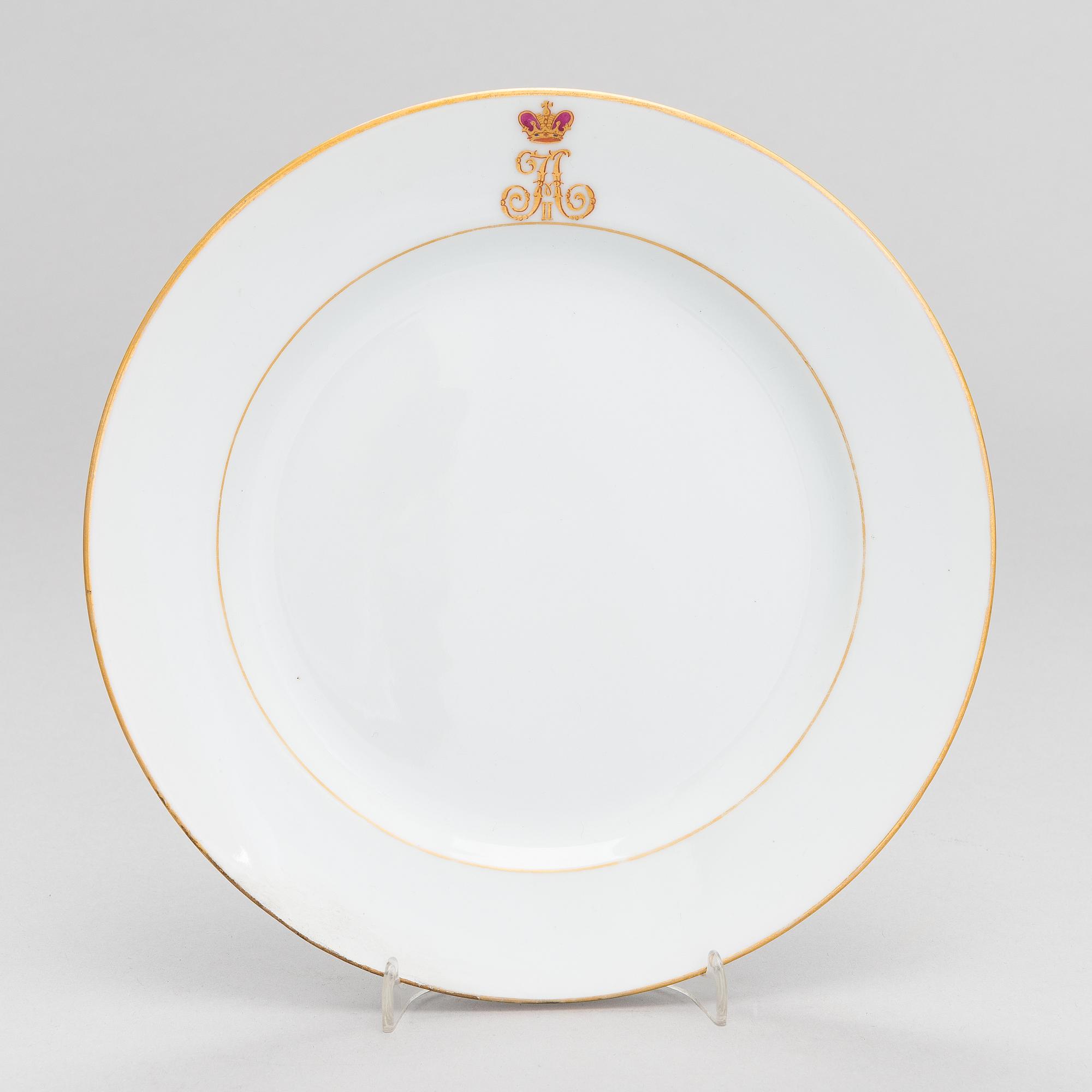 Plate, Imperial Porcelain Factory, Saint Petersburg, period Nicholas II (1868-1918), Russia.