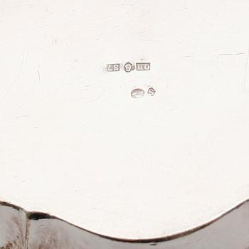 KAFFESERVIS, 3 delar, silver, 1920. Vikt ca 1032 gram.