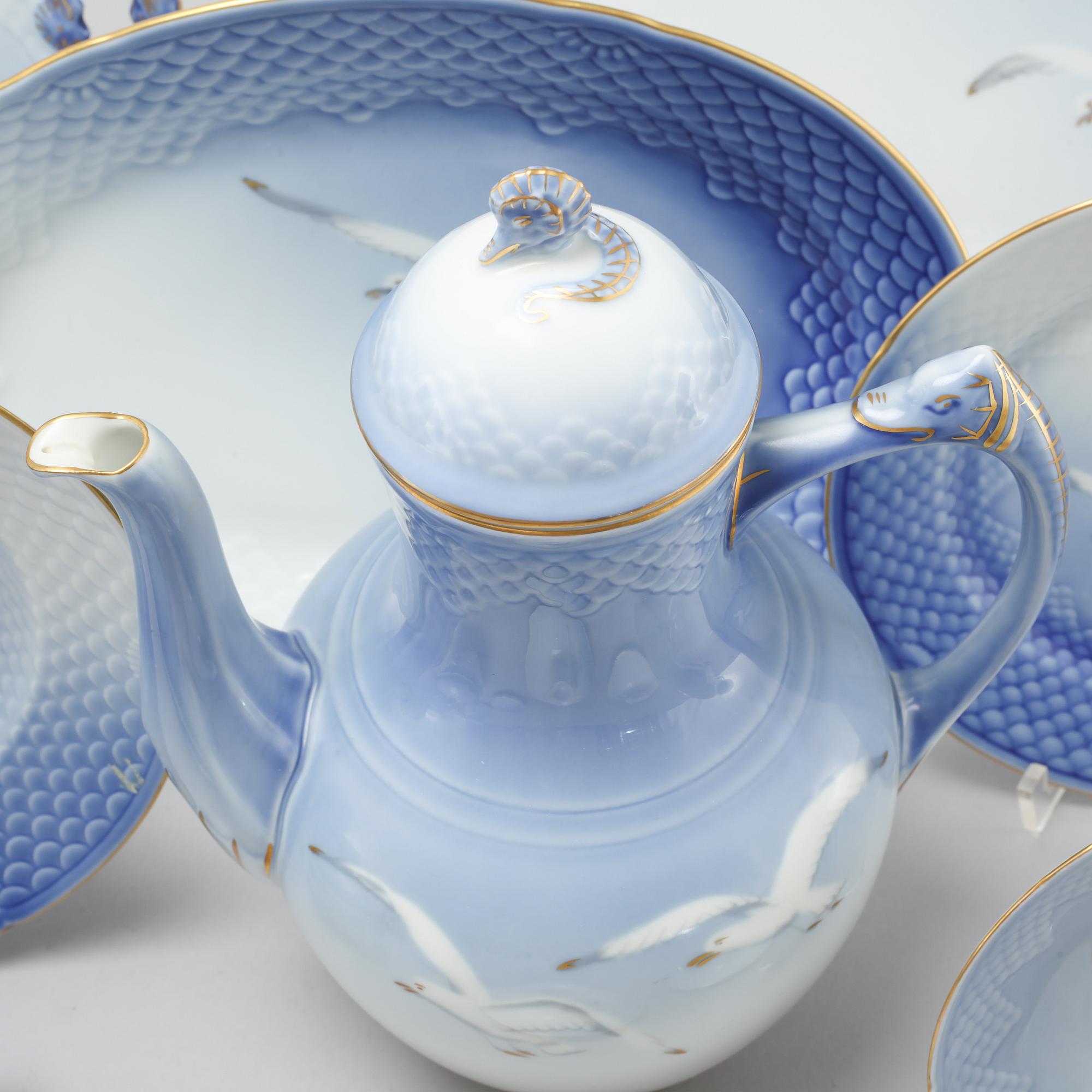 A porcelian set table ware of 57 pcs, Bing & Gröndahl, from the latter half of the 20th century.