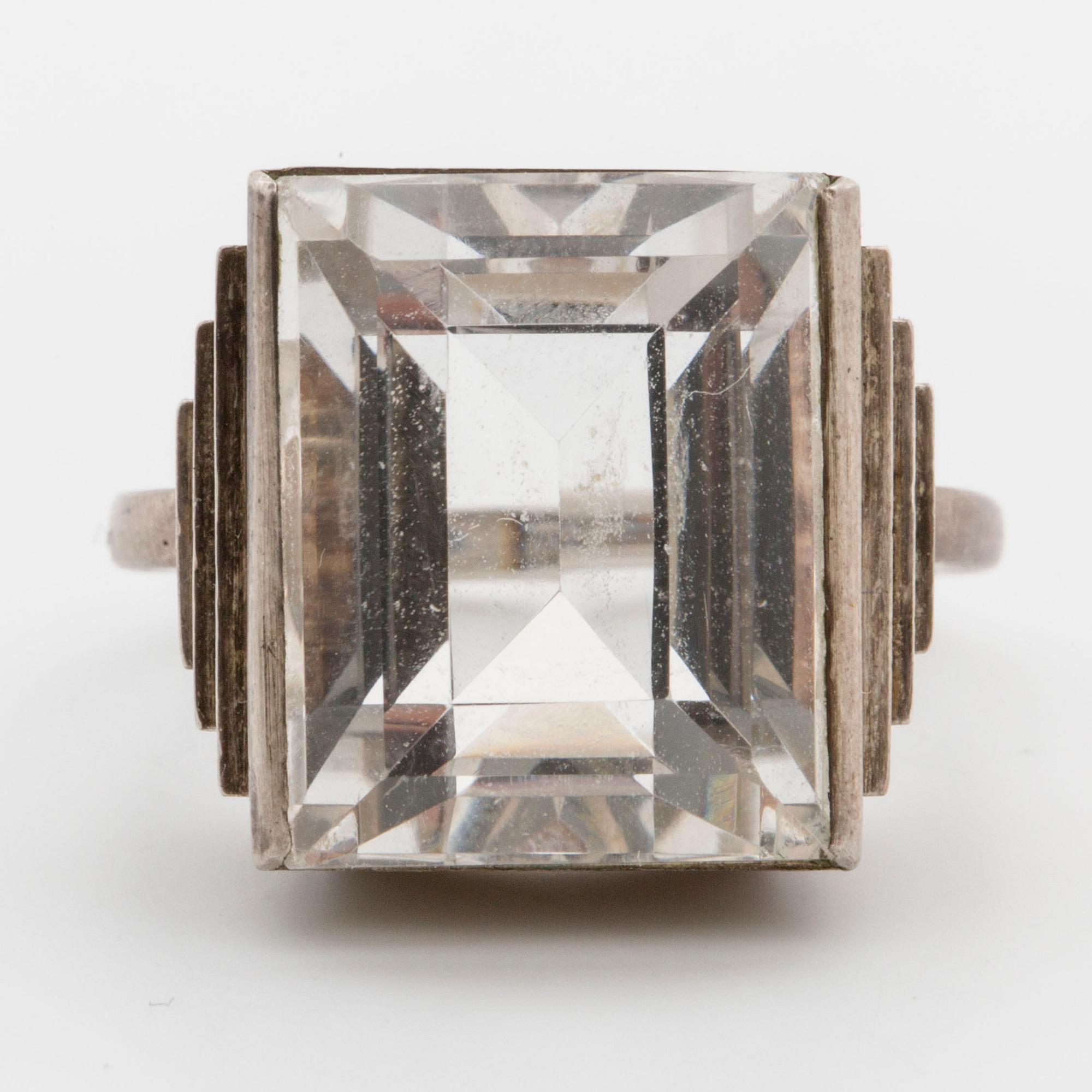 WIWEN NILSSON,  a silver ring, Lund,