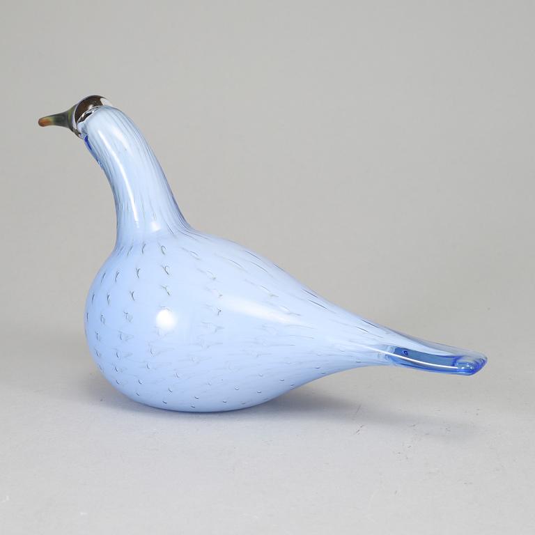 OIVA TOIKKA, glasfågel, Grey Grebe (Harmaa Uikku) nr 128/200, signerad O. Toikka Nuutajärvi.