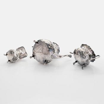 A three-piece silver coffee set, Kultakeskus, Hämeenlinna 1967.