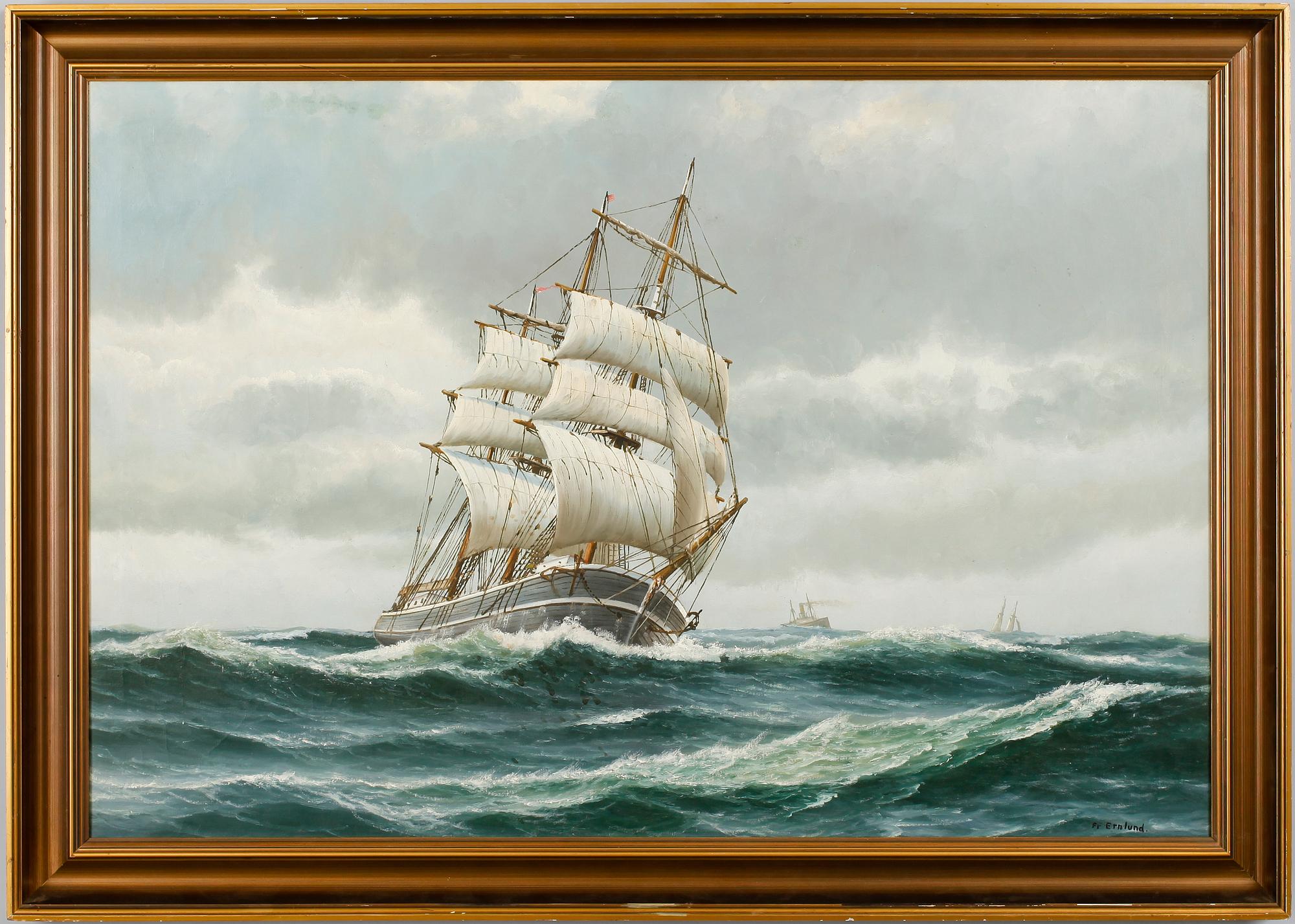 FREDRIK ERNLUND, olja på duk, signerad.