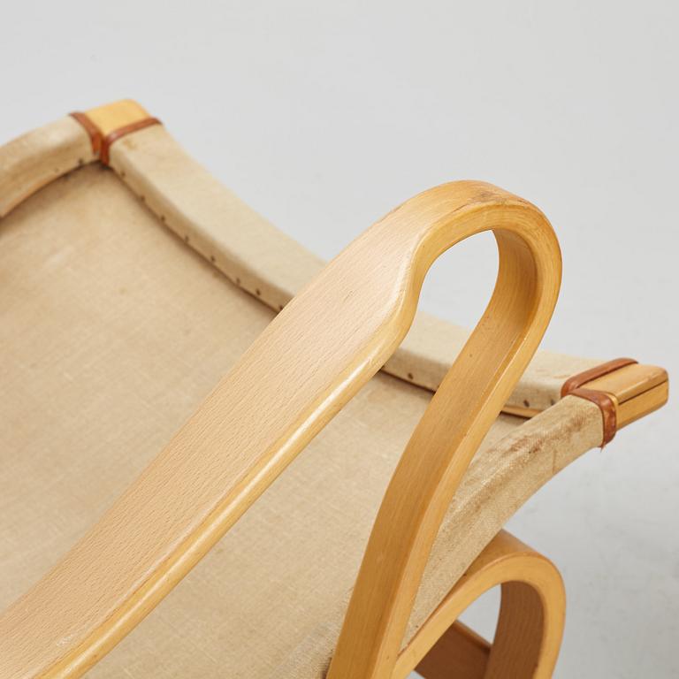 Bruno Mathsson, armchair with footstool, "Pernilla", Dux.