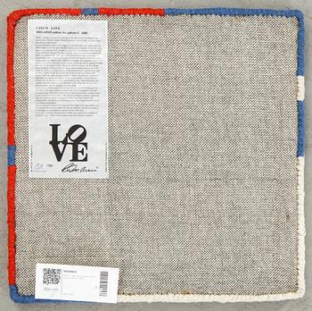 A ROBERT INDIANA "CZECH LOVE" RUG, edition 2006.