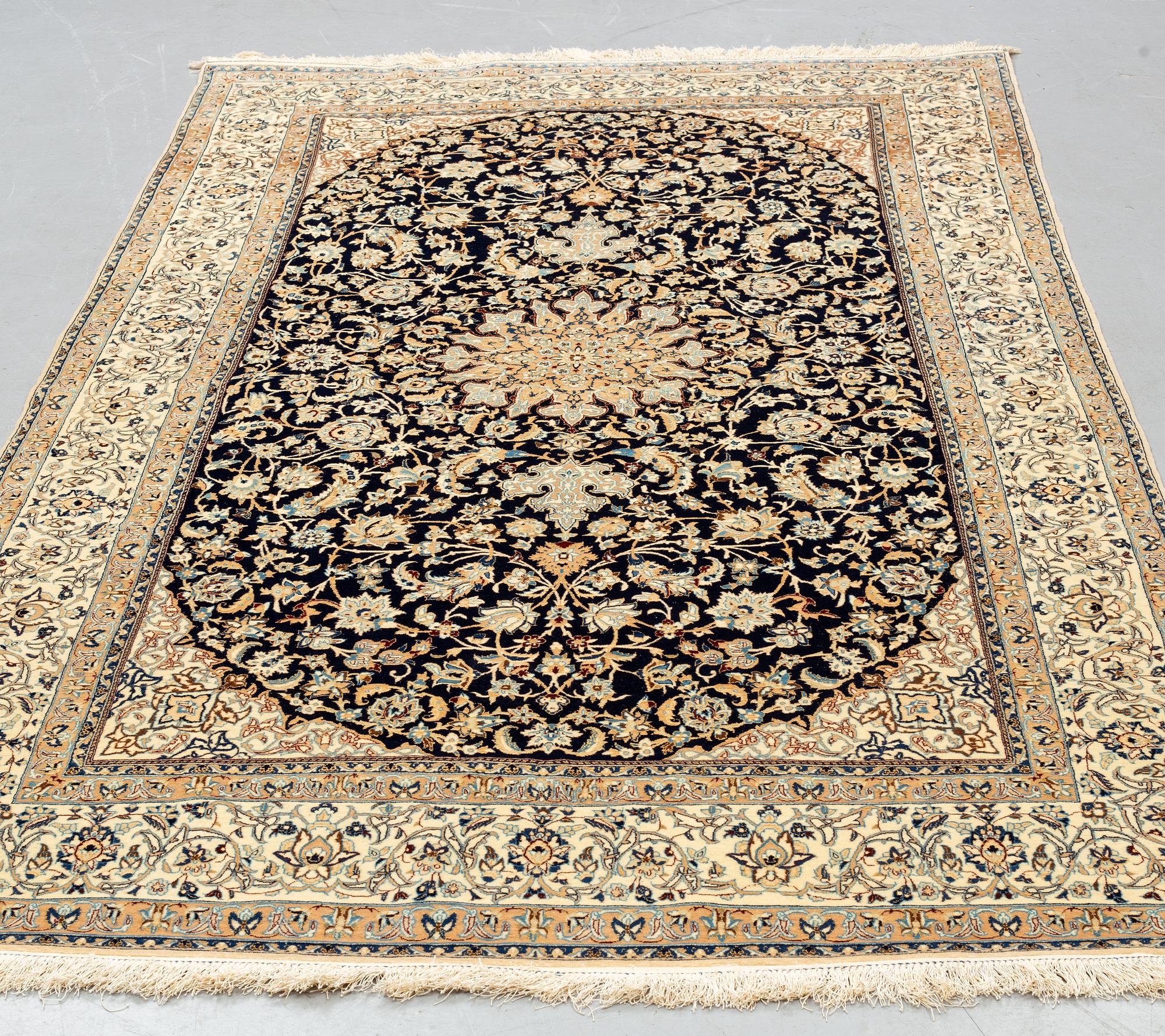 A carpet, Nain, part silk, so called 6 LAA, ca 280 x 157 cm.
