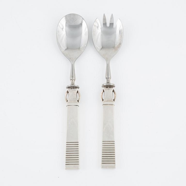 Georg Jensen, a pair of sterling silver serving cutlery, Denmark around 1930.
