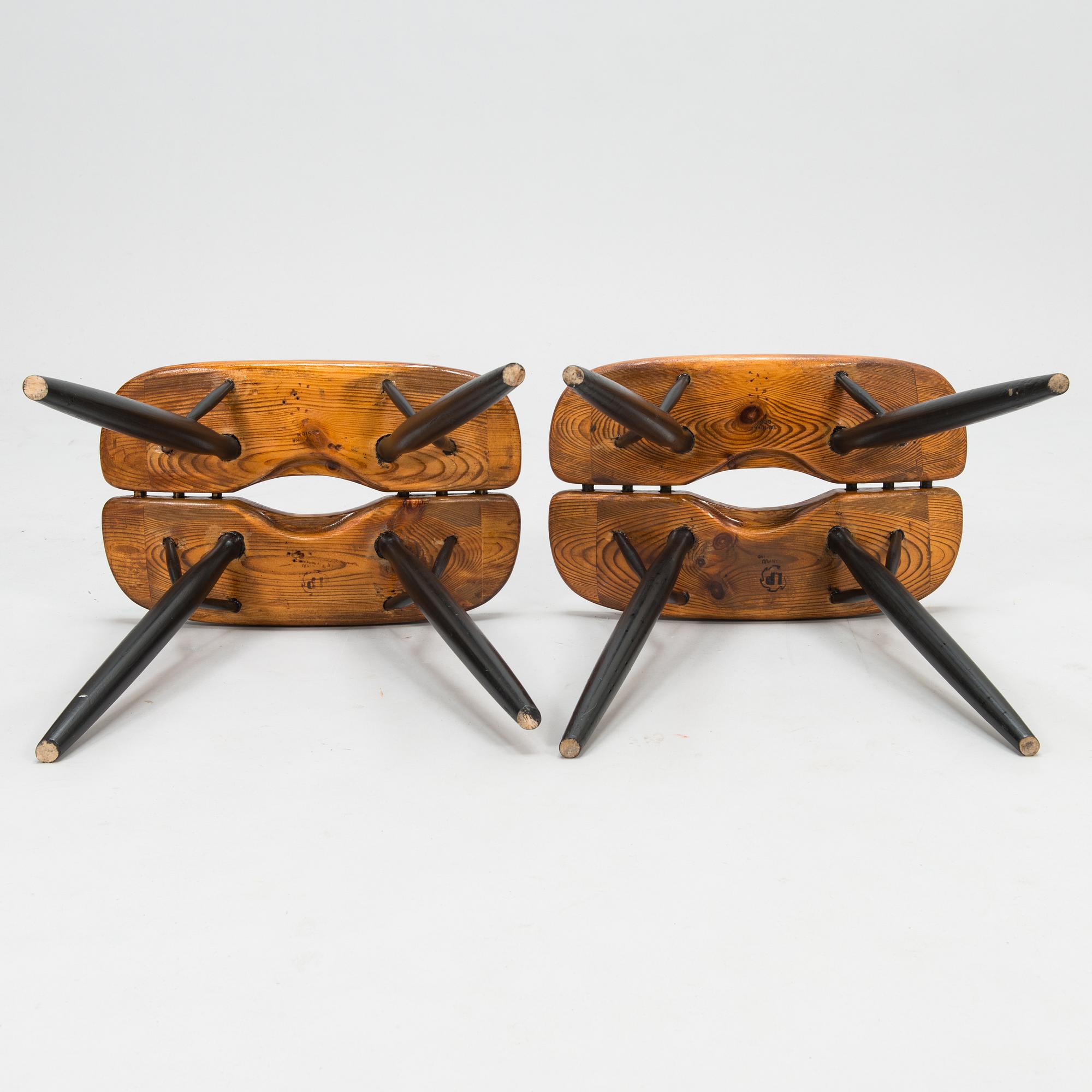 ILMARI TAPIOVAARA, jakkaroita, 2 kpl, "Pirkka" Laukaan Puu, 1960-luku.