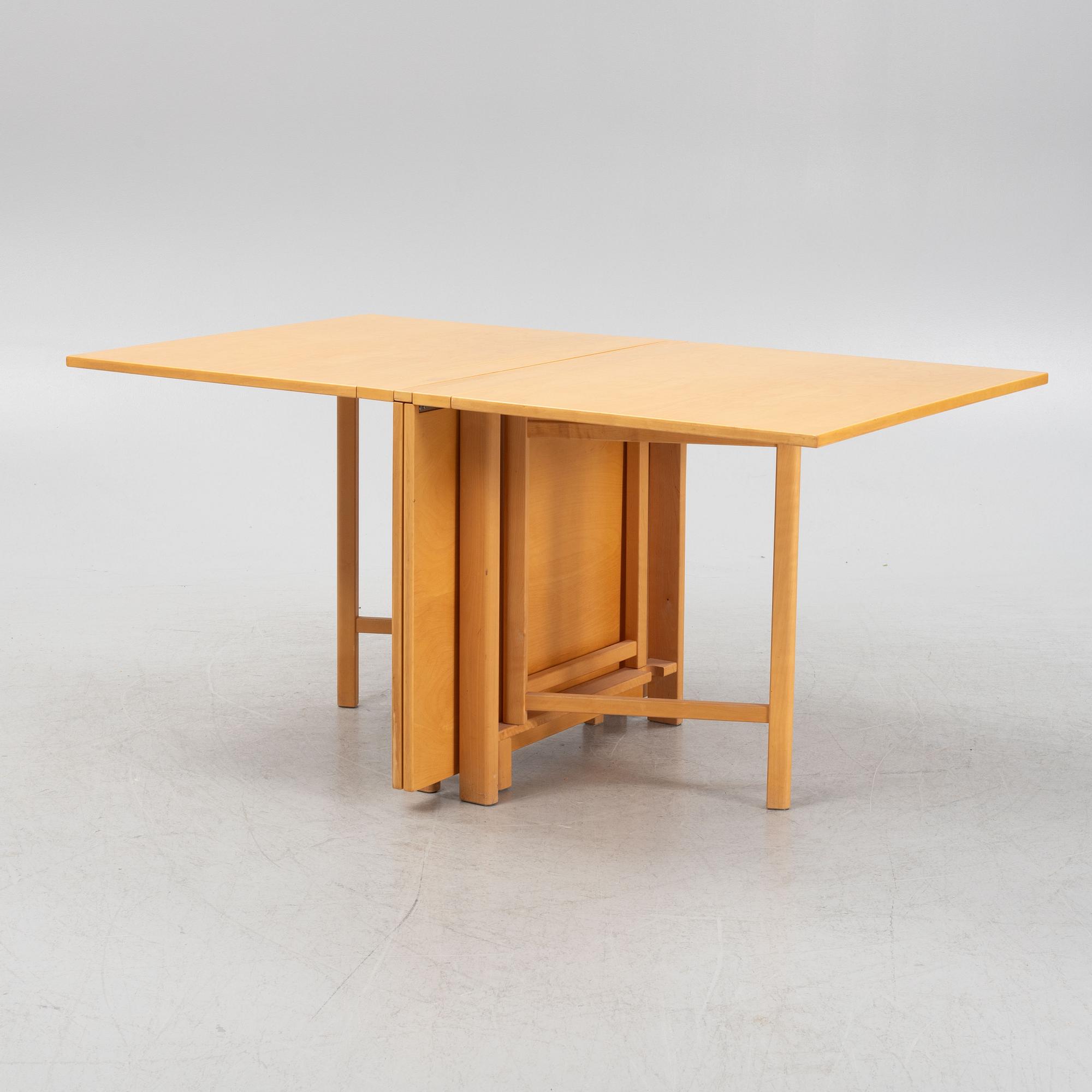 Bruno Mathsson, a 'Maria Flap' folding table, Mathsson International, Värnamo.