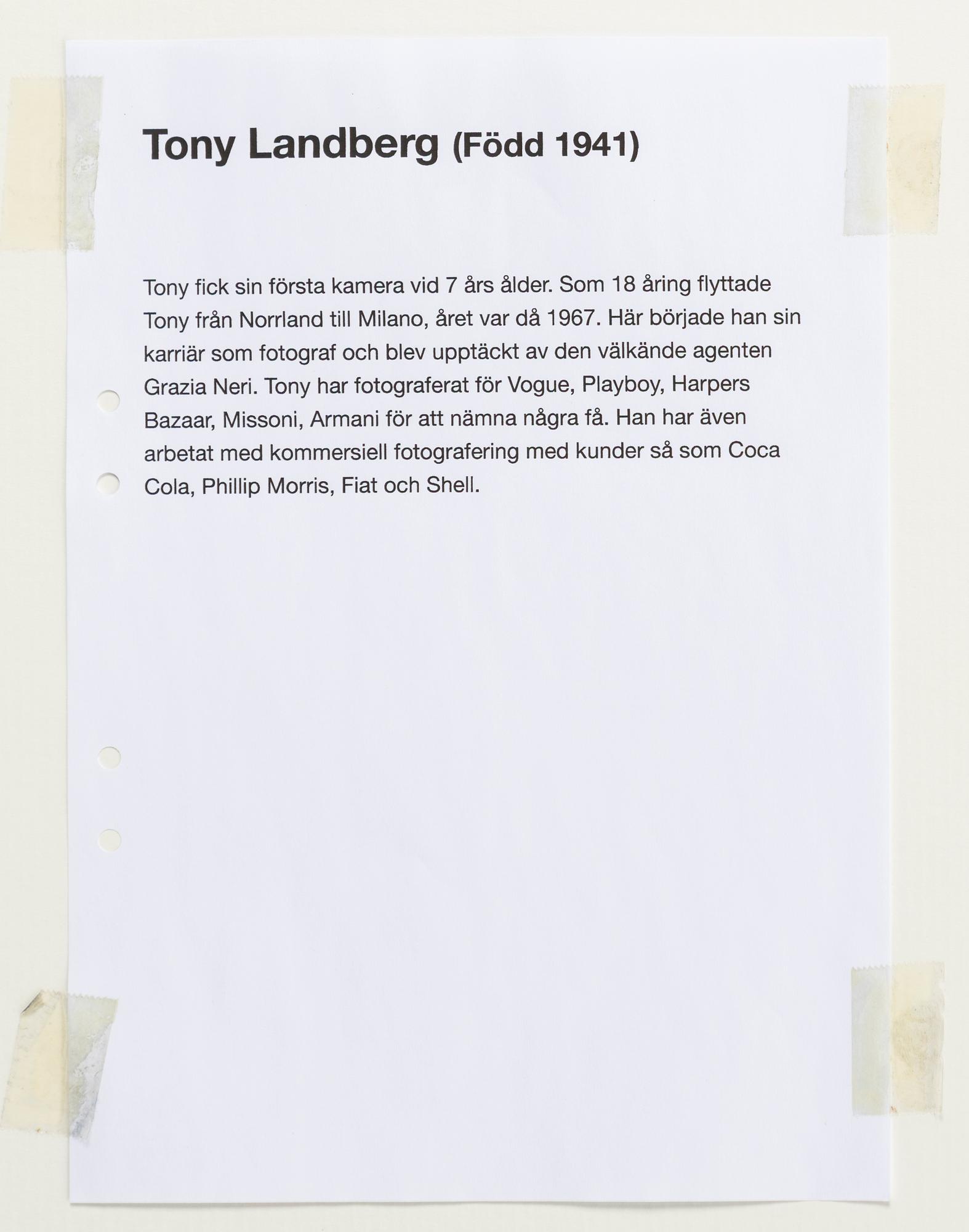 Tony Landberg, 'Happy Day'.