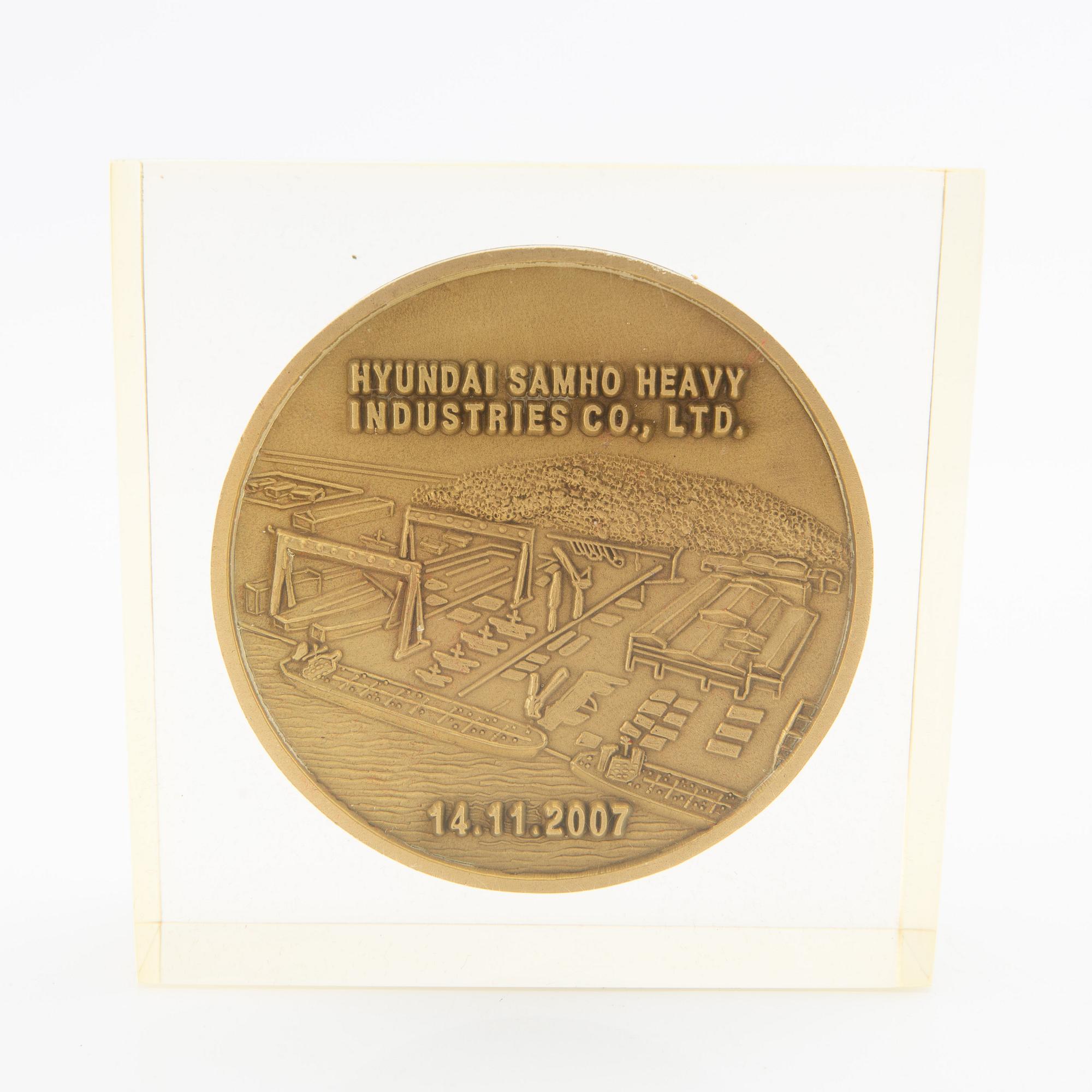 Minnesplaketter 5 st från namngivning av "M/V Morning Conductor"  2007.