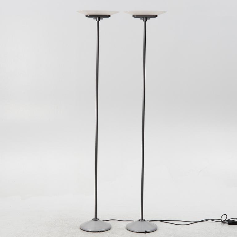 Perry King, Santiago Miranda & Gianluigi Arnald, floor lamps, a pair, "Jill", Arteluce, Italy.