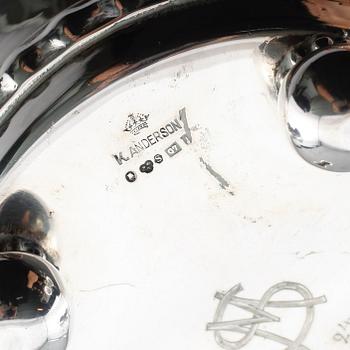 KAFFESERVIS, 4 delar, silver, K Anderson, Stockholm 1918. Vikt ca 1741 gram.