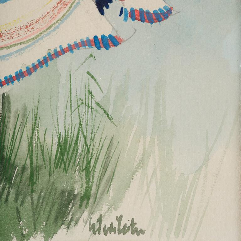 Silvia Leitu, Kvinna med folkdräkt.
