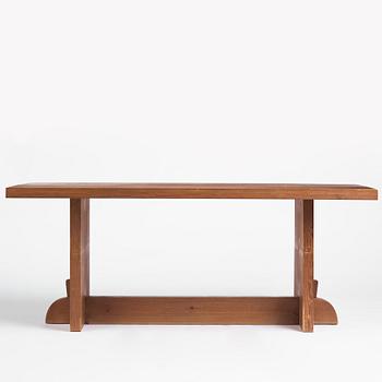 Axel Einar Hjorth, a 'Lovö' stained pine dinner table, Noriska Kompaniet, Sweden 1930s.