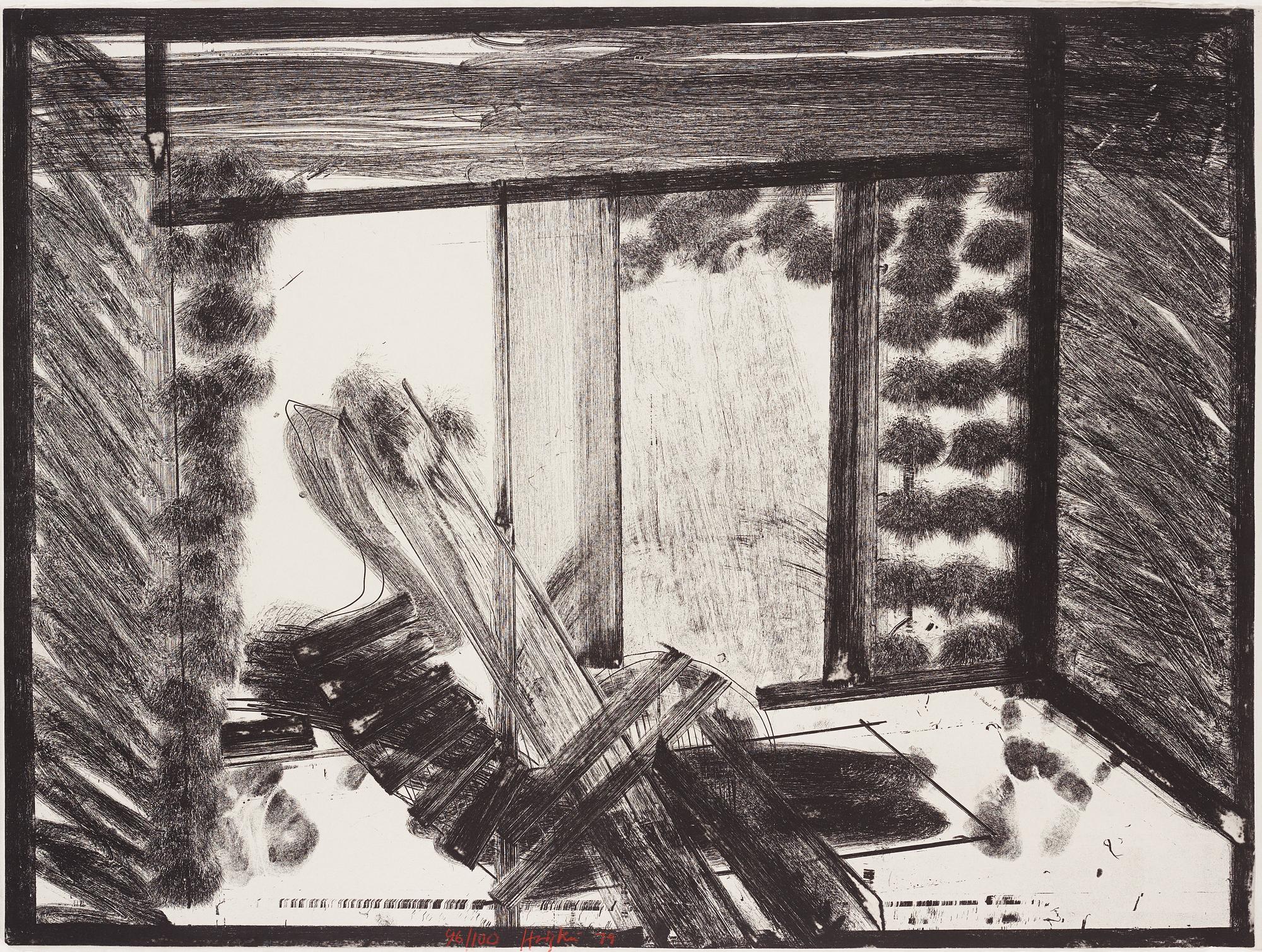 Howard Hodgkin, etching. Signed and numbered 96/100. Dated -79.