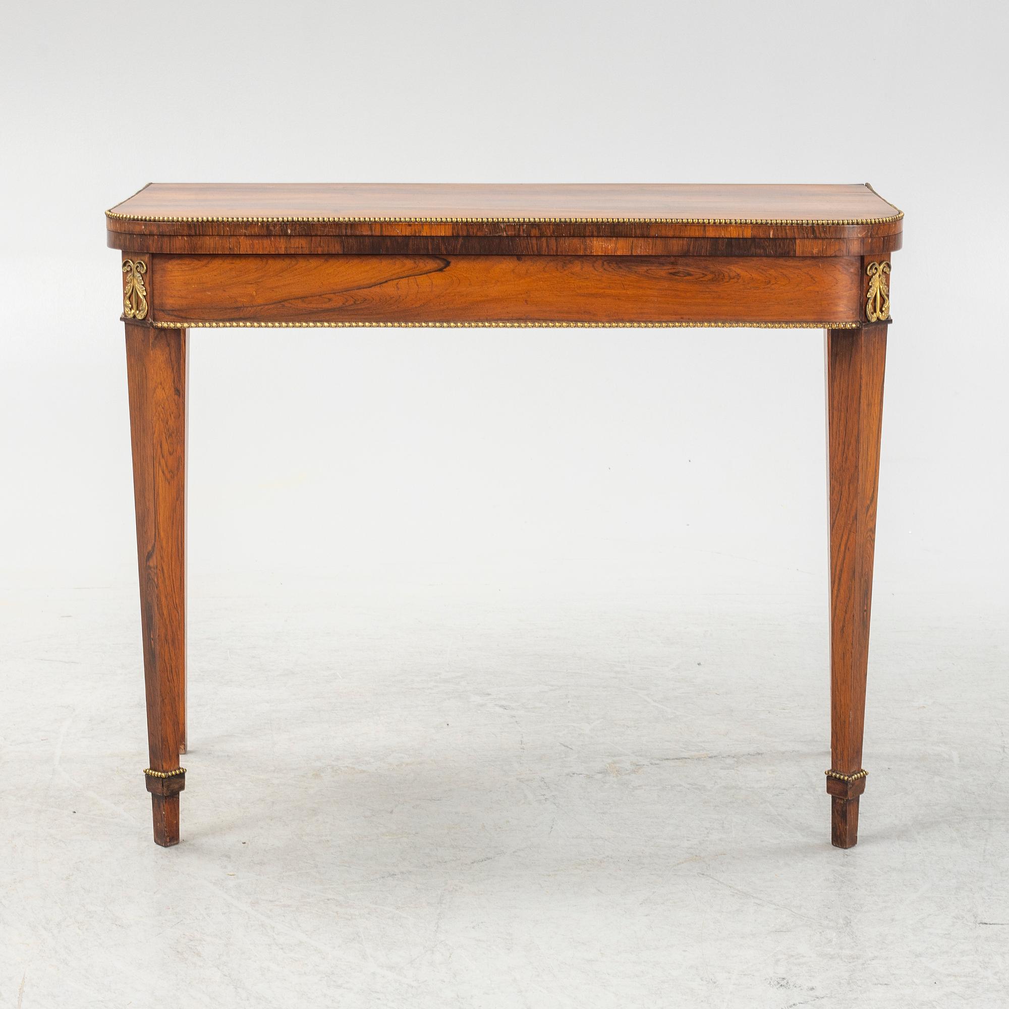 Gaming table, late Gustavian style, circa 1800.