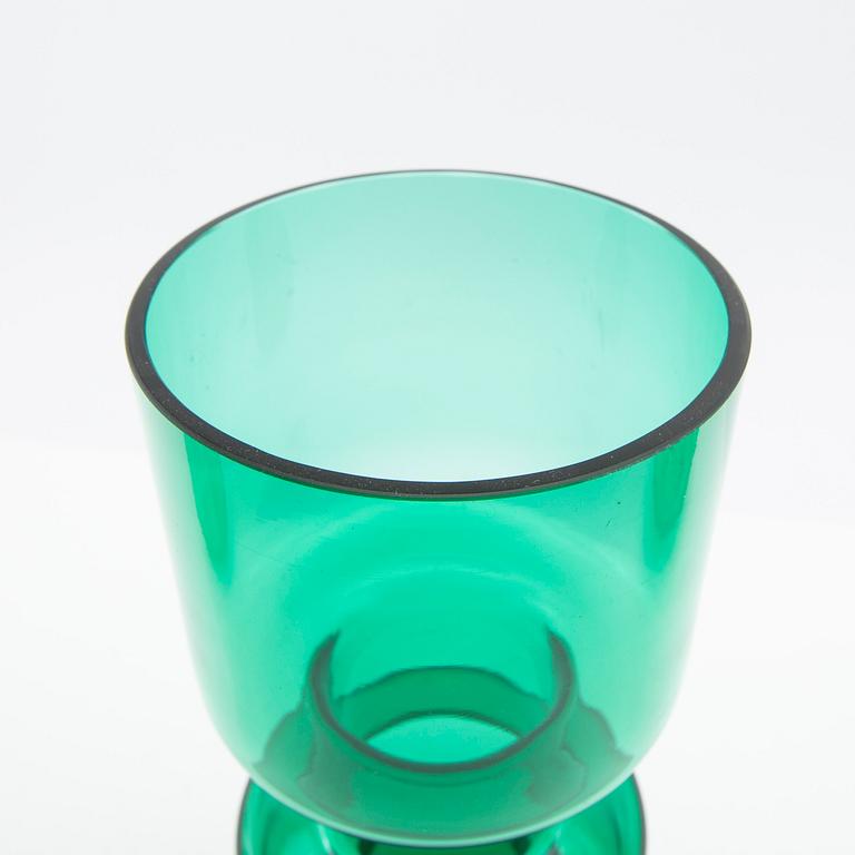 Tamara Aladin, Vases and a decanter, 3 pcs, glass, Riihimäen Lasi, Finland, 1960s/70s.