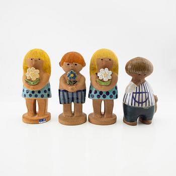 Lisa Larson, figures, 4 pcs. Gustavsberg, glazed stoneware.