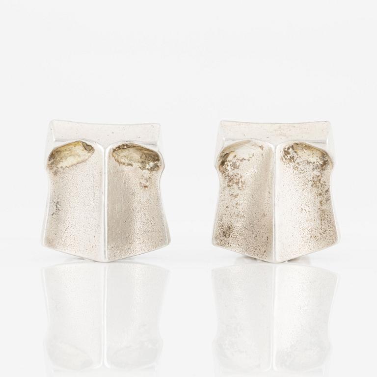 Björn Weckström/Lapponia, örhängen, clips, sterlingsilver, "Muletta".