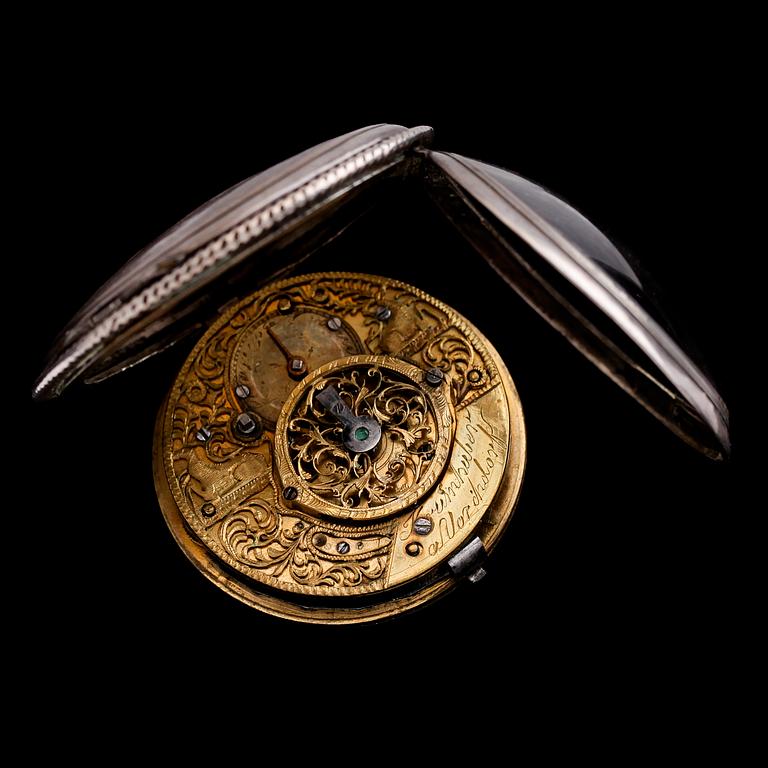 SPINDELUR, silver, JM Krumhuber, Vorchdorf, omkring år 1800.